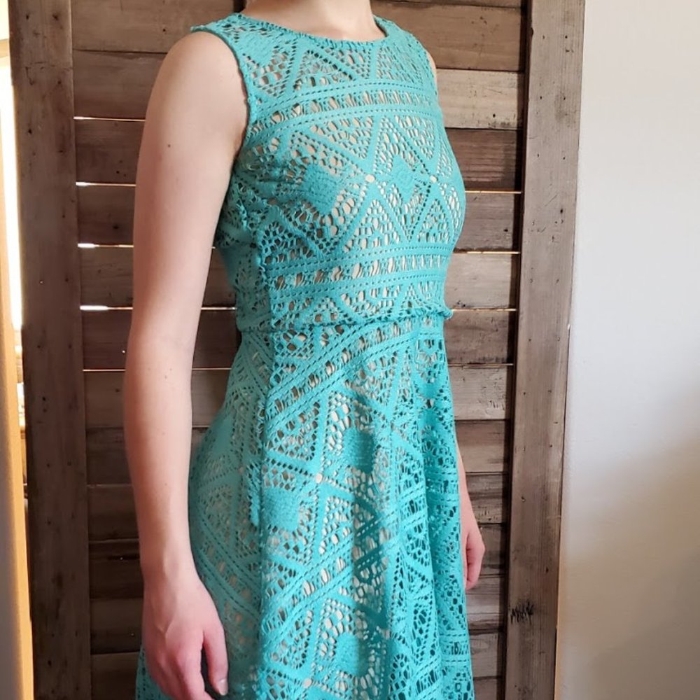 Light Blue Mid Flare Dress